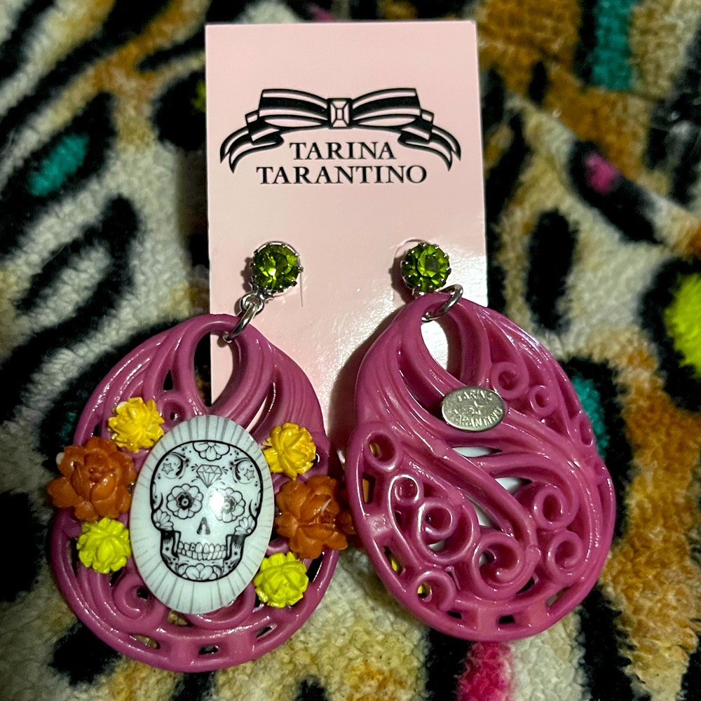 BNWT Tarina Tarantino Dia De Los Muertos Earrings